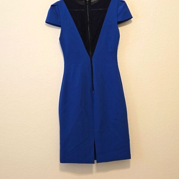 Alice+Olivia dress size 0 blue with lace inset - Picture 5 of 13